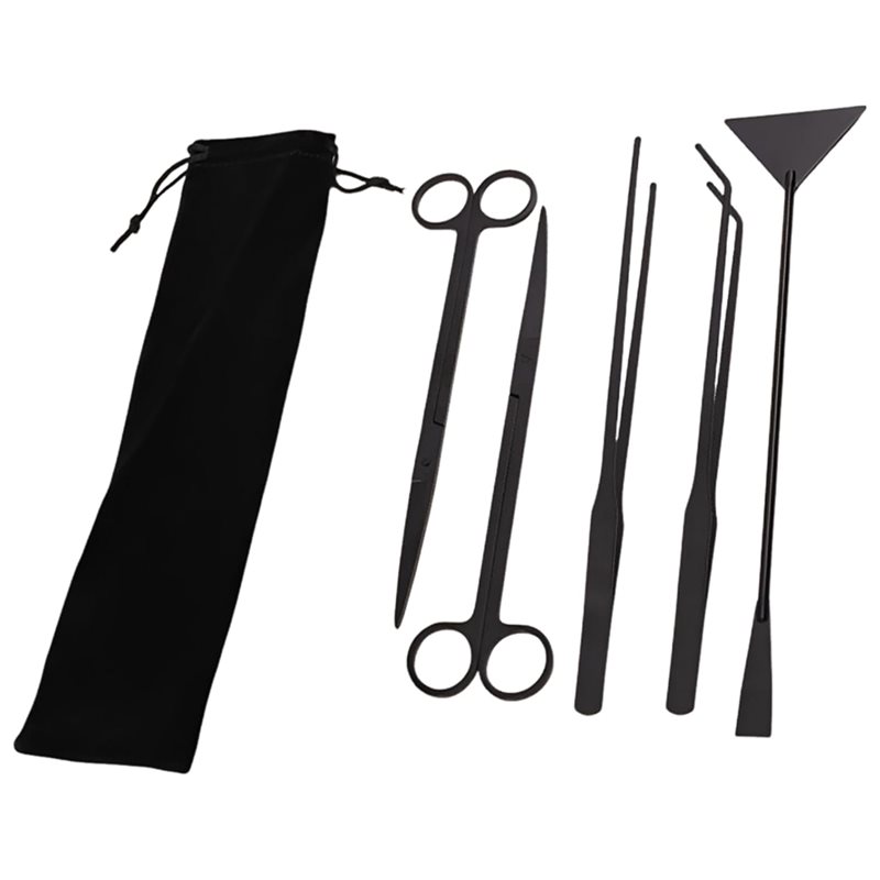 Planted Aquarium Tool Kit - TFORU-Длинный черный набор инструментов для акваскейпинга