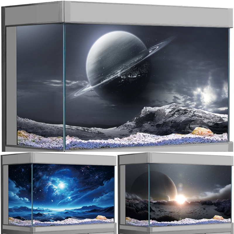 Aquarium Planet - 3D-наклейка на фон аквариума с изображением