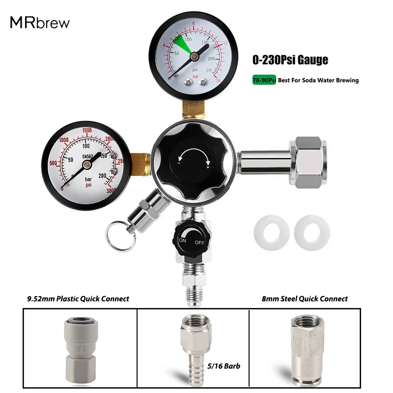 Co2 Regulator Dual Stage - Регулятор CO2 с двойным манометром, зарядное