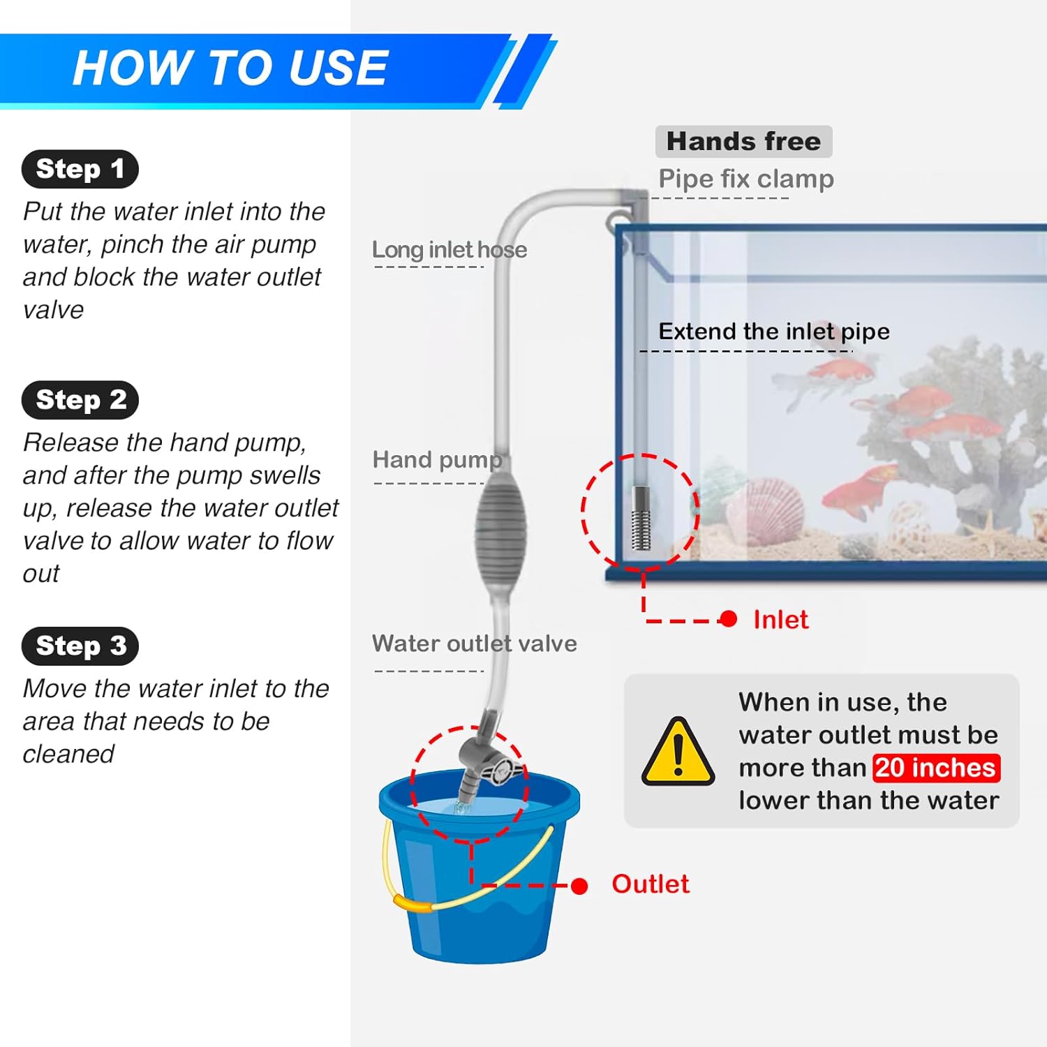 Большой аквариумный сифон, вак – обзор и цена Planted Aquarium Maintenance Kit
