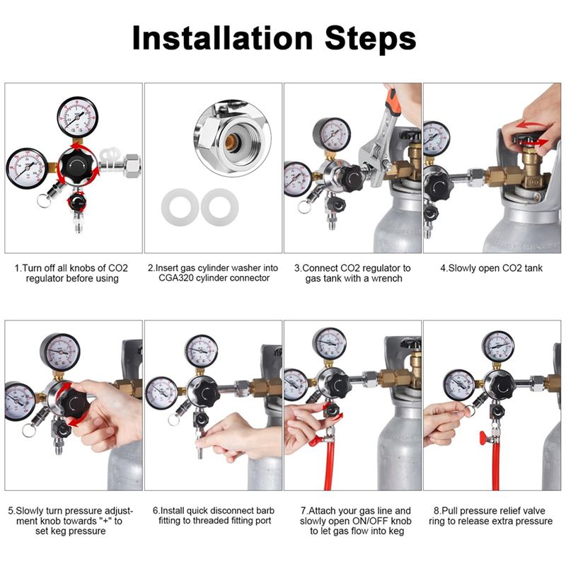 Регулятор давления для кегов A – обзор и цена Co2 Regulator Dual Stage