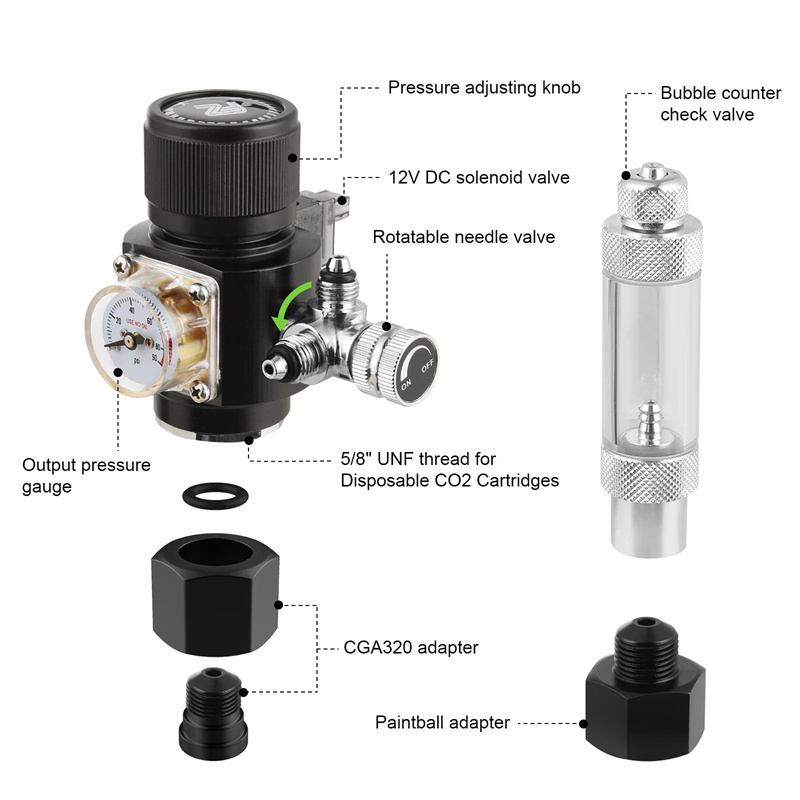 Fzone миниатюрный двухступенча – обзор и цена Co2 Regulator Dual Stage