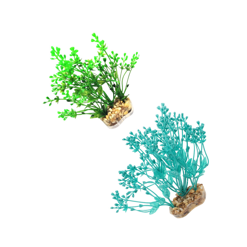 2 шт. реалистичных пластиковых – обзор и цена Aquarium Planted Set Up